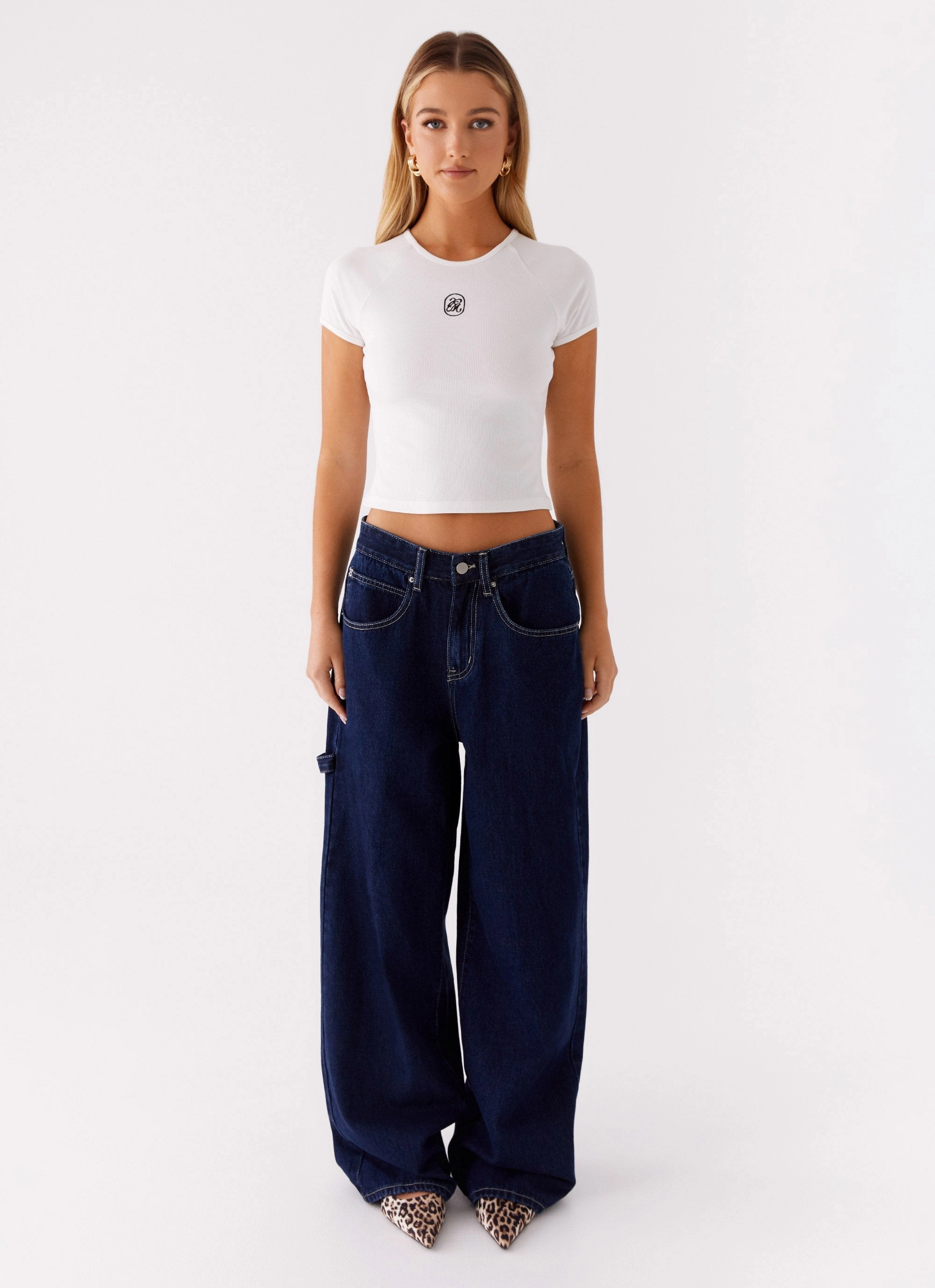 Signature Monogram Tee - Off White Garment Washed