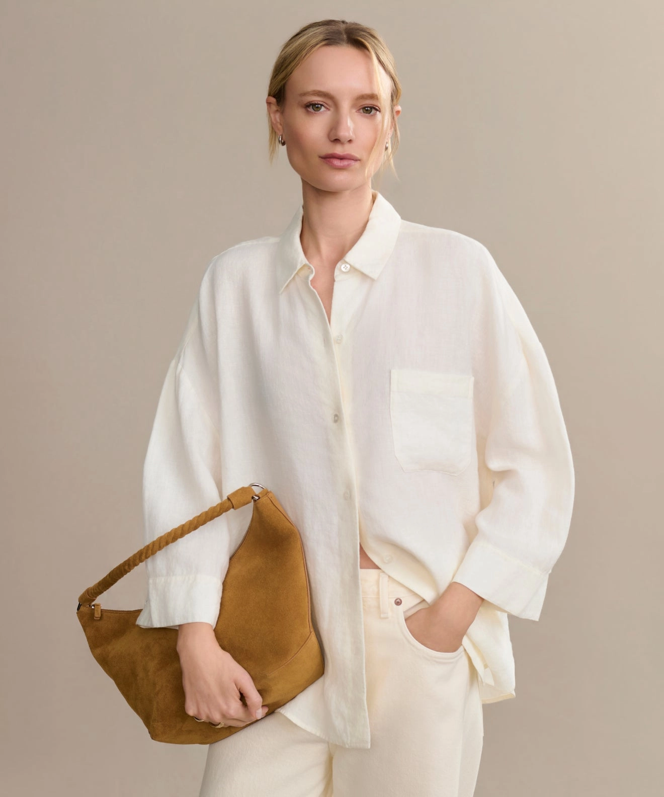 Summer Blouse OversizedFit Linen Logan Shirt