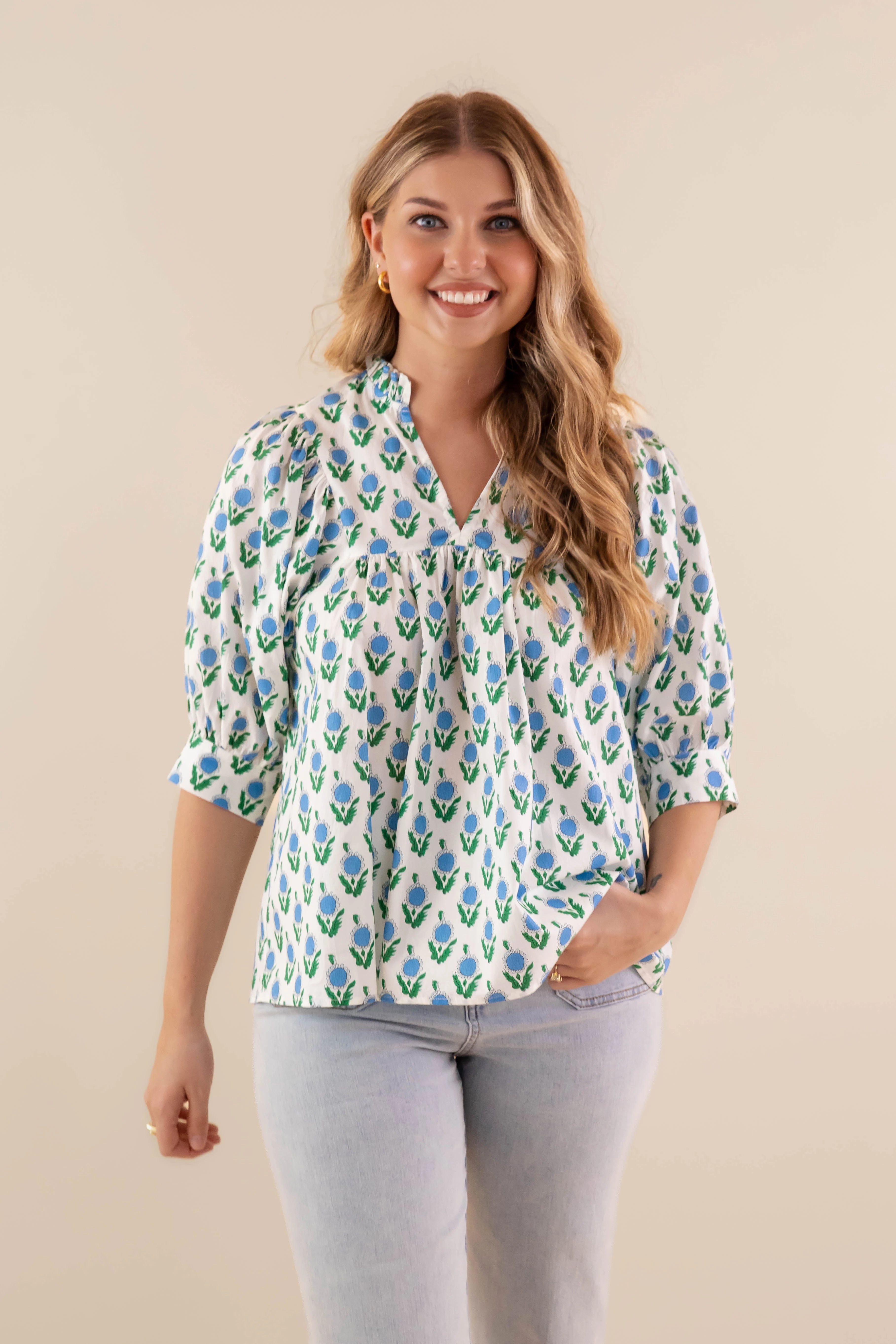 In My Hands Blouse Odor Resistant Treatment Ventilated Side Panels