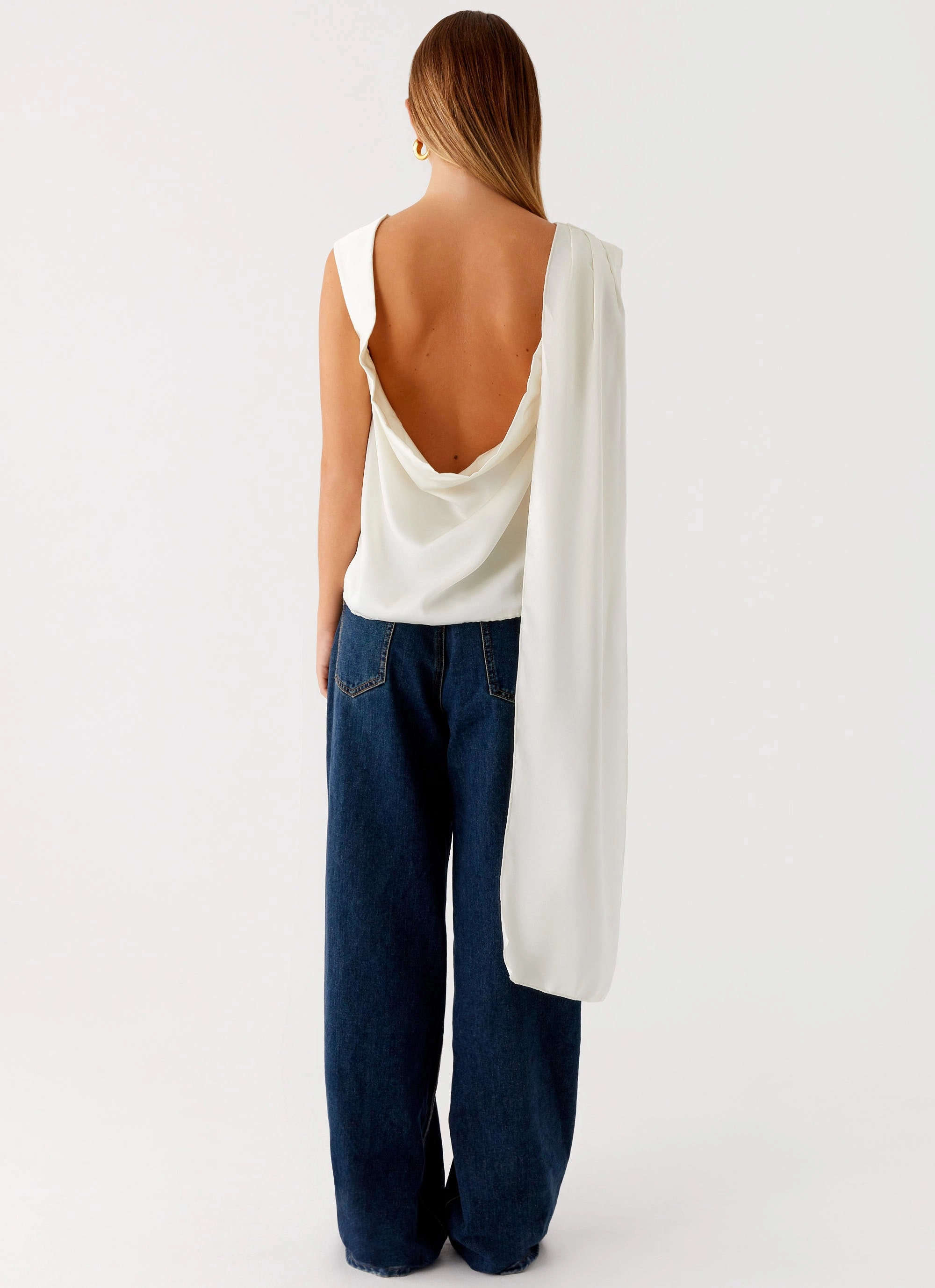 Mojito Cowl Top - Ivory Vintage Hoodie