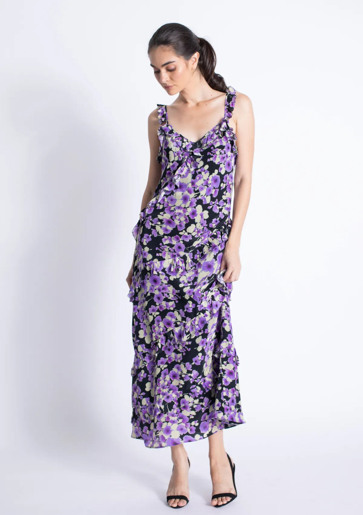 Montecarlo Print Maxi Dress Comfy Design Smooth silhouette