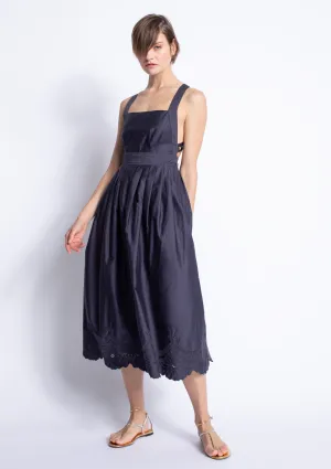 Puff-Sleeve Mora Embroidered Dress
