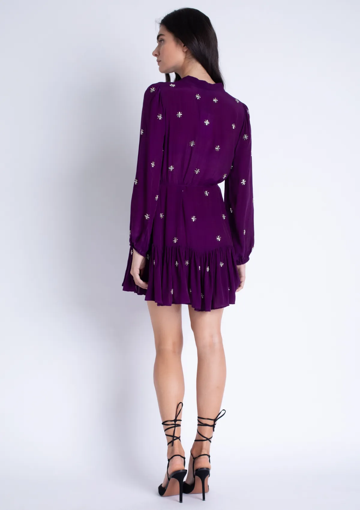 Flowy casual dress Moraima Beaded Mini Dress