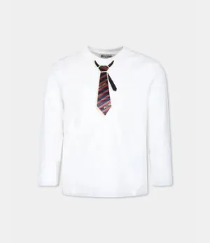 MOSCHINO TEE WITH TIE GRAPHIC