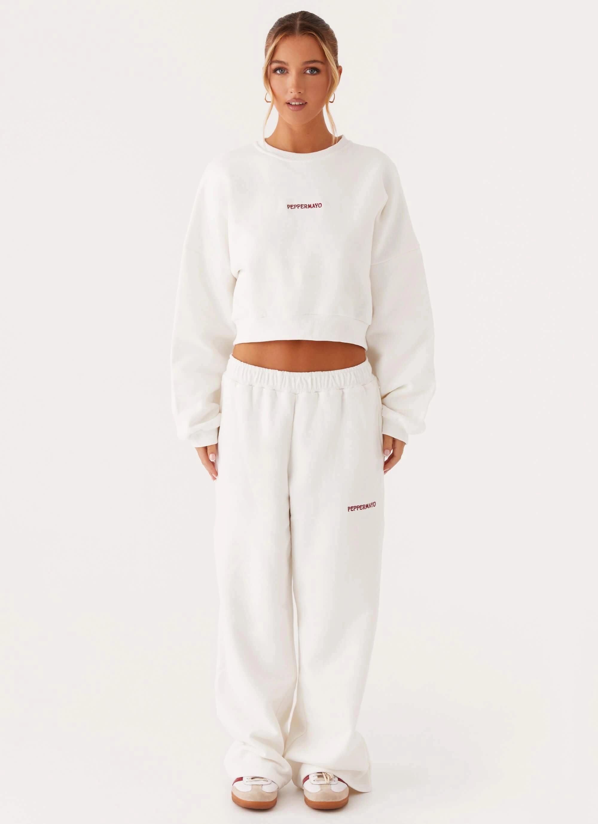 Signature Cropped Sweatshirt - Ivory High Visibility Trims