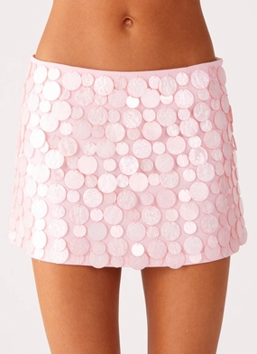 Movie Star Mini Skirt - Pink Feminine Cut Stay Cool
