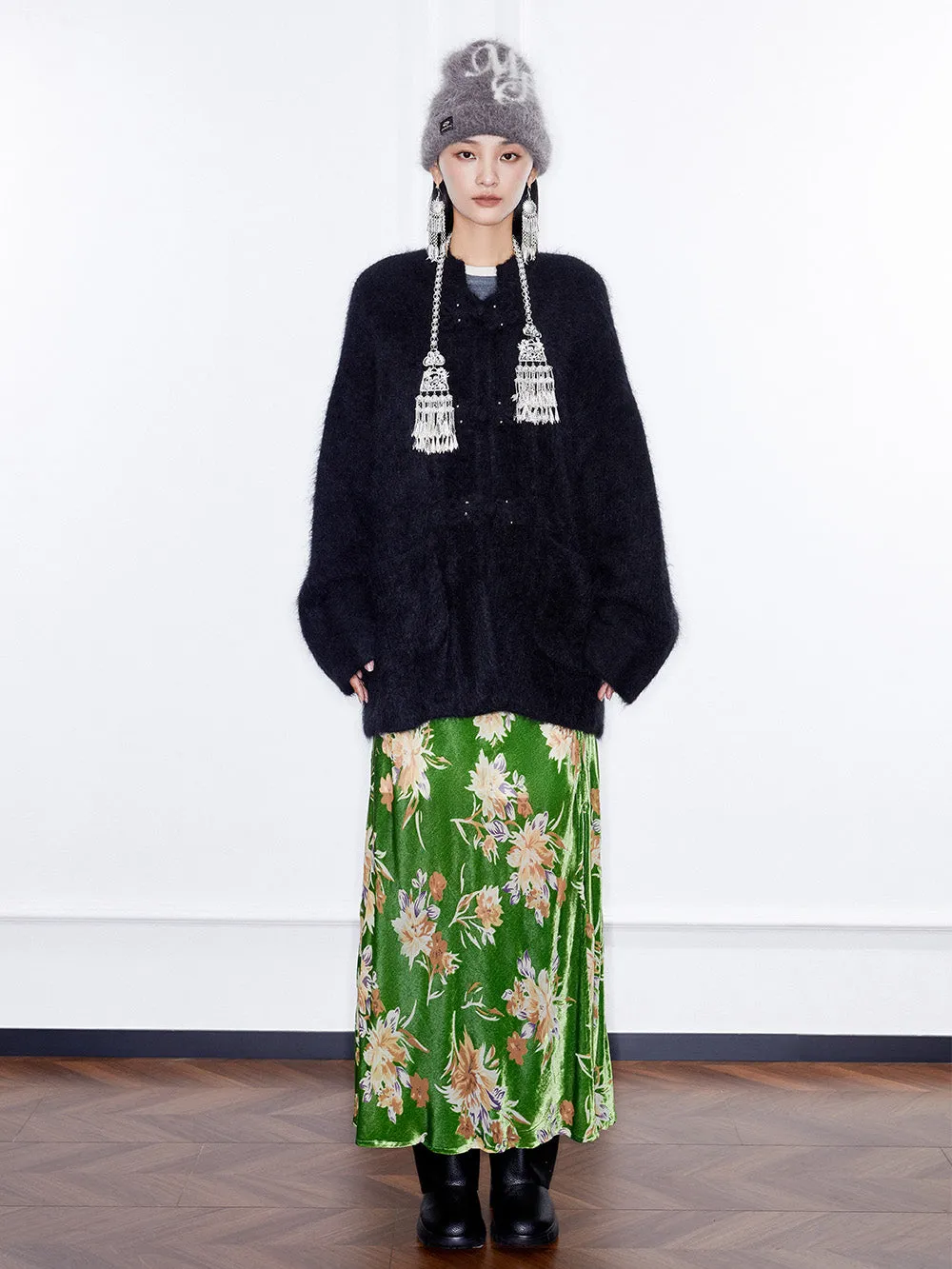 MUKZIN Linglong "Gentle Trap" knitted Buckle Tang Suit Jacket