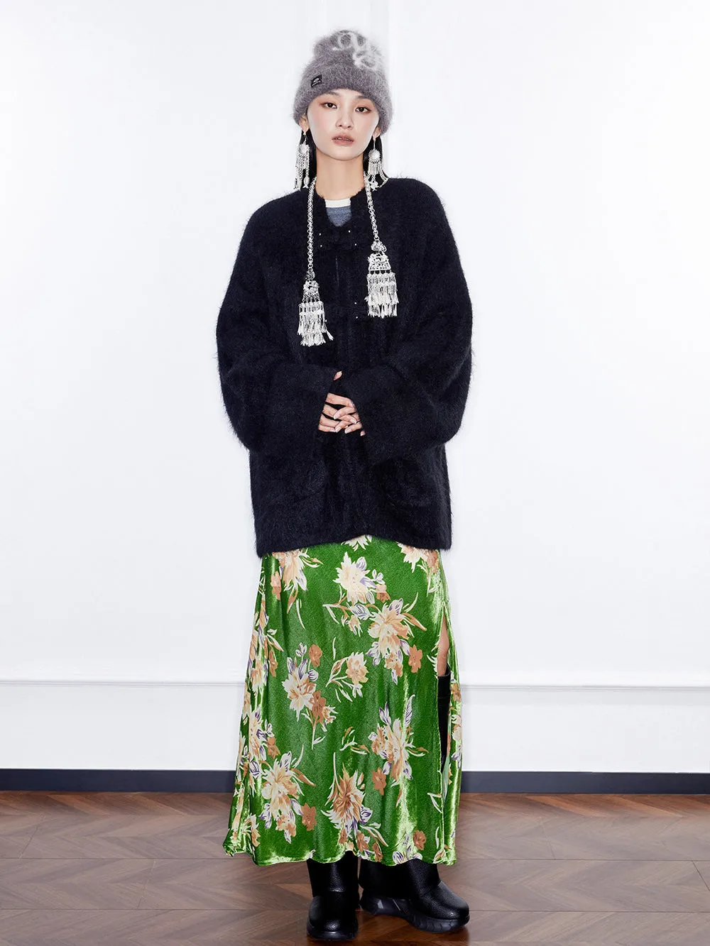 MUKZIN Linglong "Gentle Trap" knitted Buckle Tang Suit Jacket