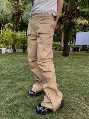 Multi-pocket Double-pleated Cargo Pants