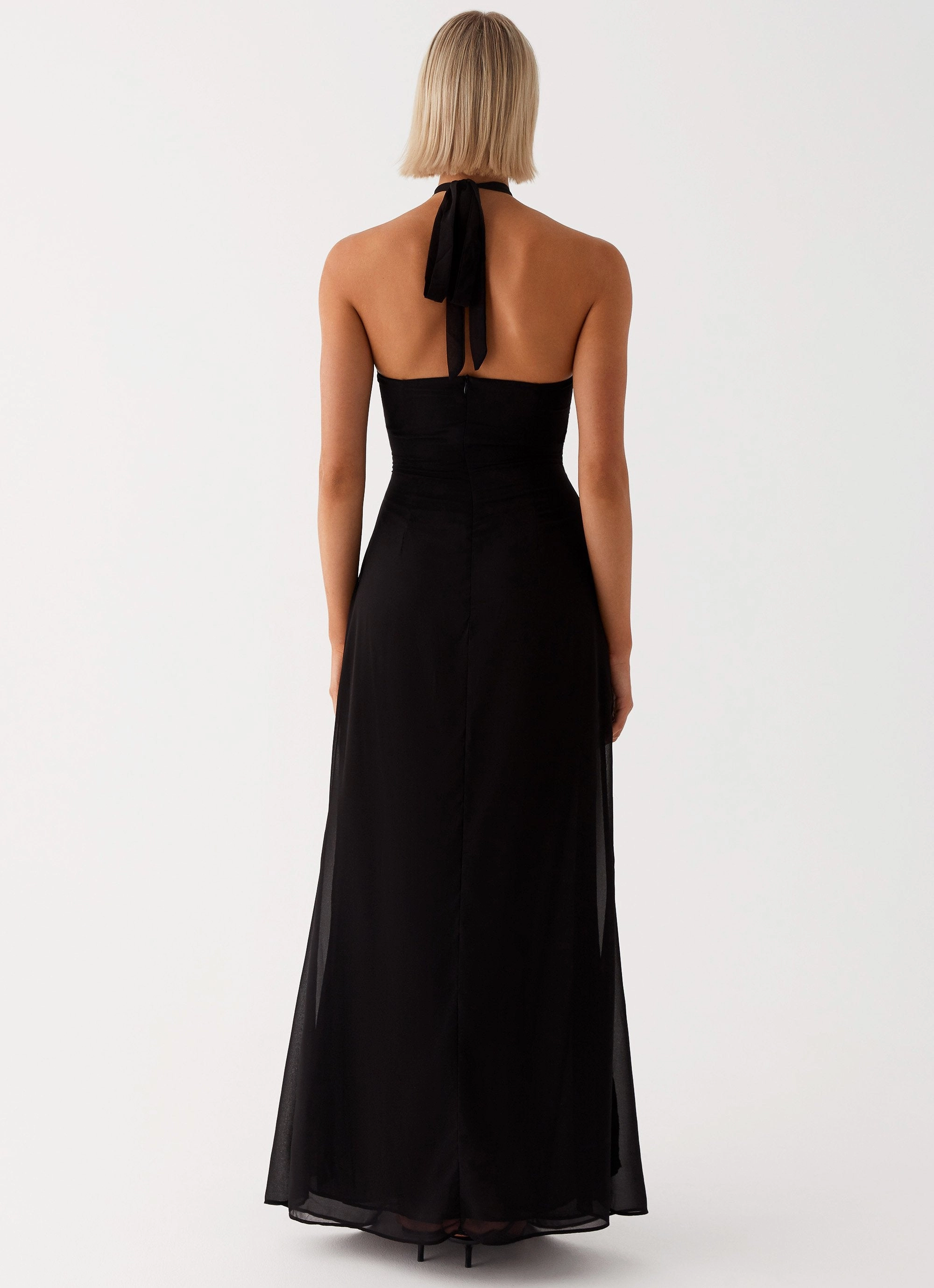 Lady Marmalade Maxi Dress - Black Luxe Fit Pure Tone