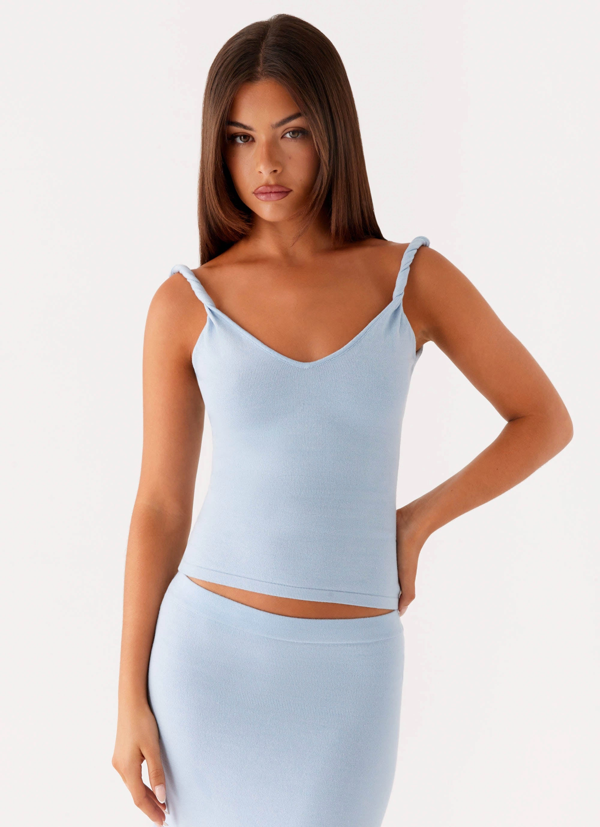 Anastasia Knit Top - Blue CollapsibleFrame