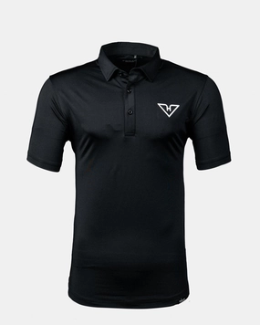 Black HyFlyers Classic Polo Butter Soft Handfeel