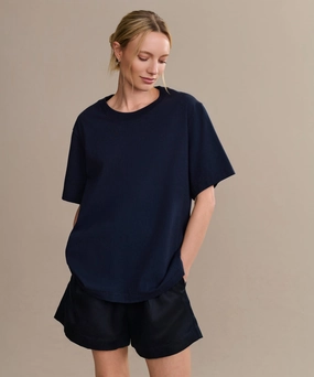 Eco Conscious Dye Process Overlock Edging Crosby Tee