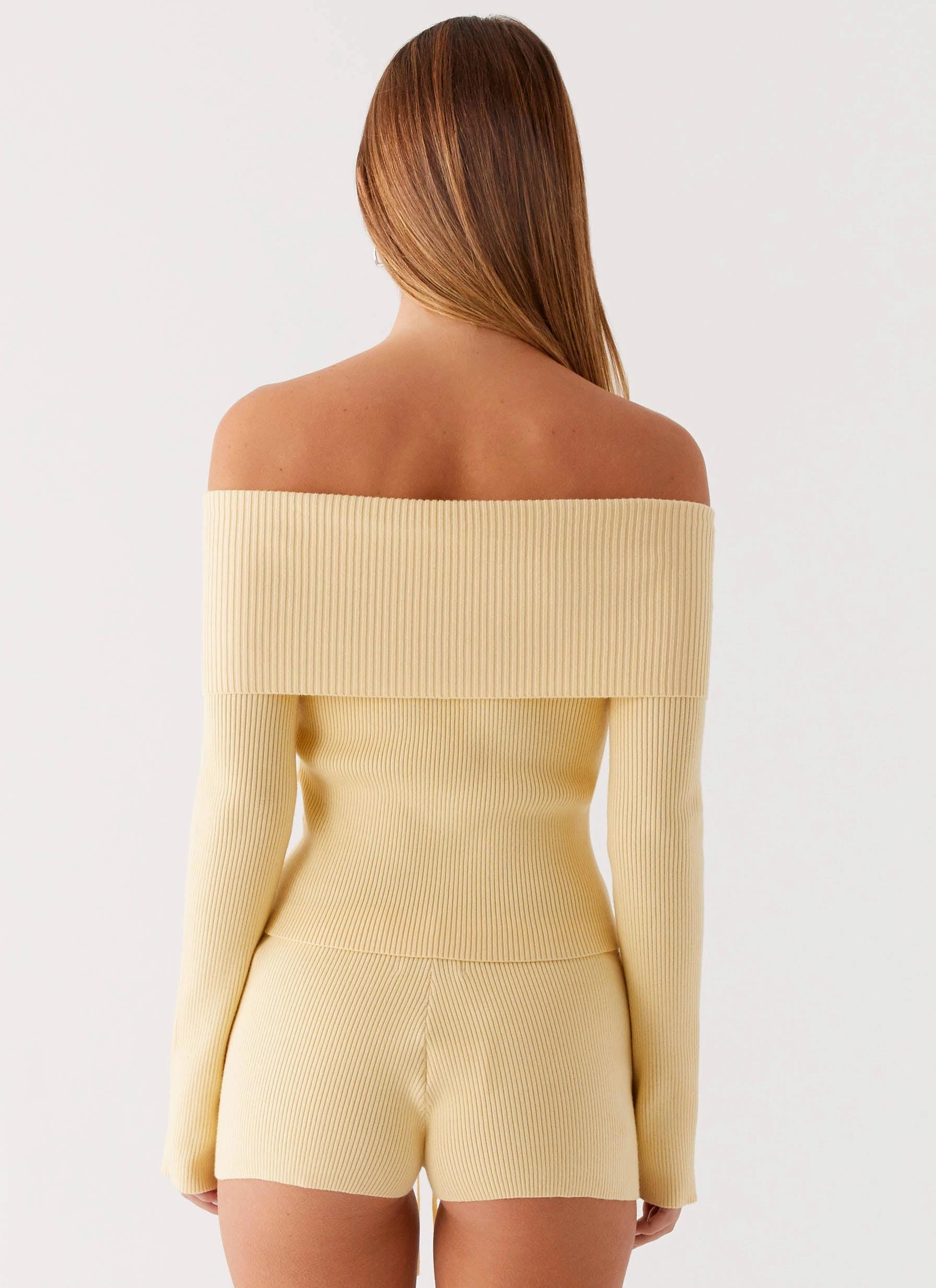 Muted Muse Knit Mini Short - Yellow Relax Fit Wear