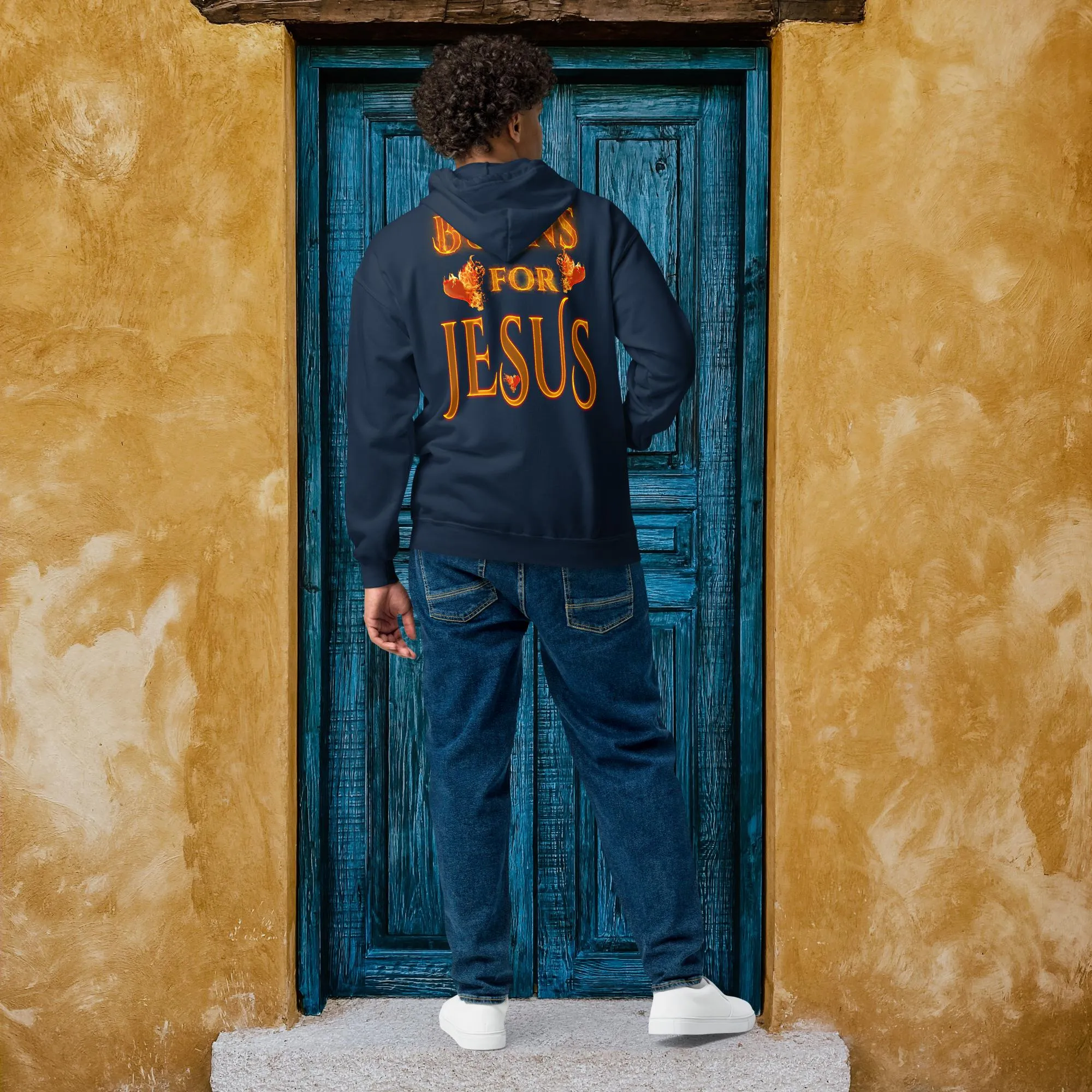 My Heart Burns 4-Jesus - Unisex heavy blend zip hoodie