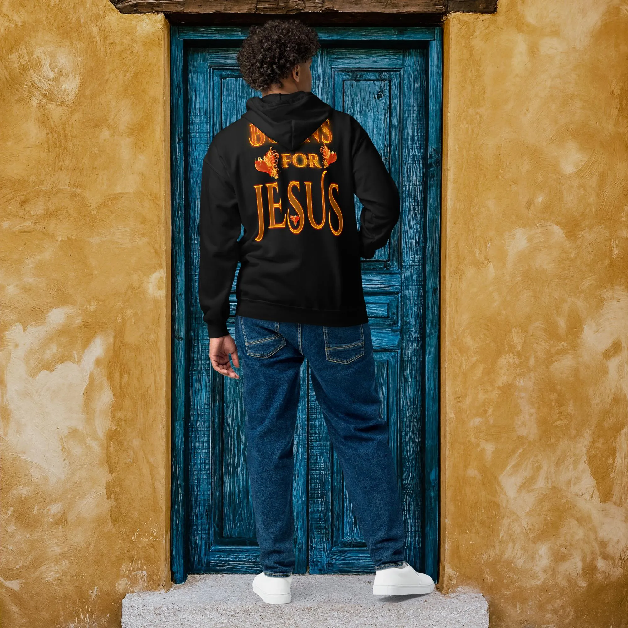 My Heart Burns 4-Jesus - Unisex heavy blend zip hoodie