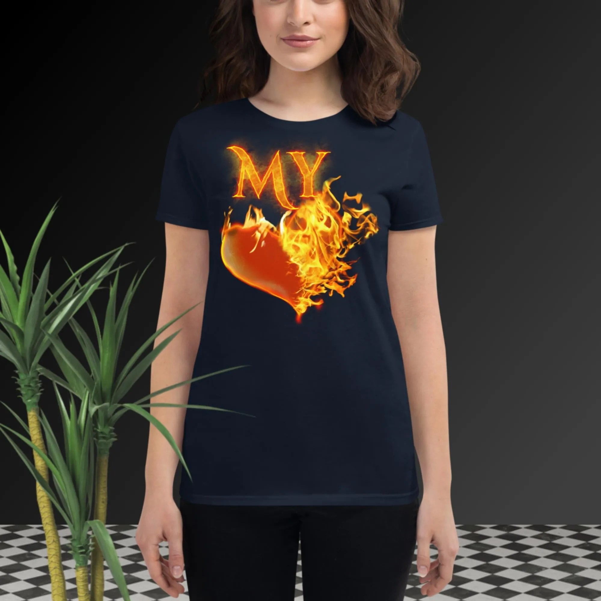 My Heart Burns For JESUS - Women's short sleeve t-shirt