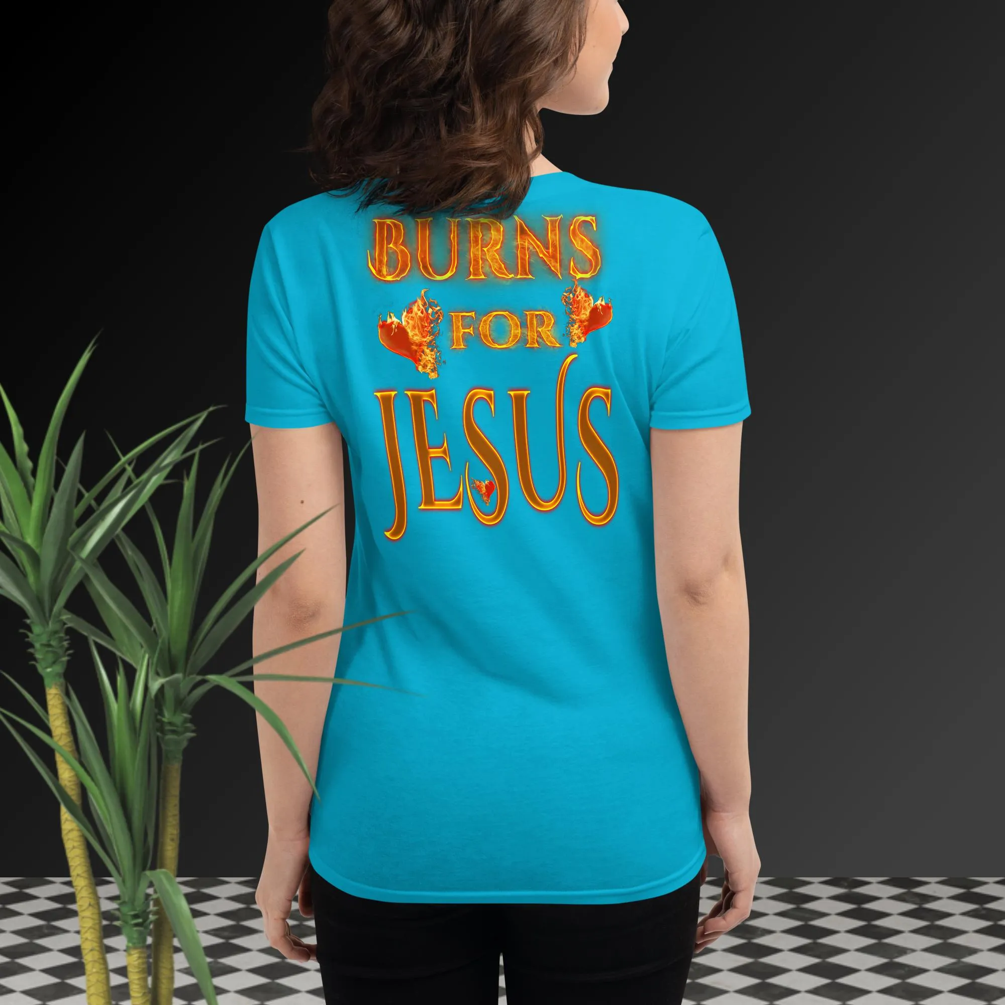 My Heart Burns For JESUS - Women's short sleeve t-shirt