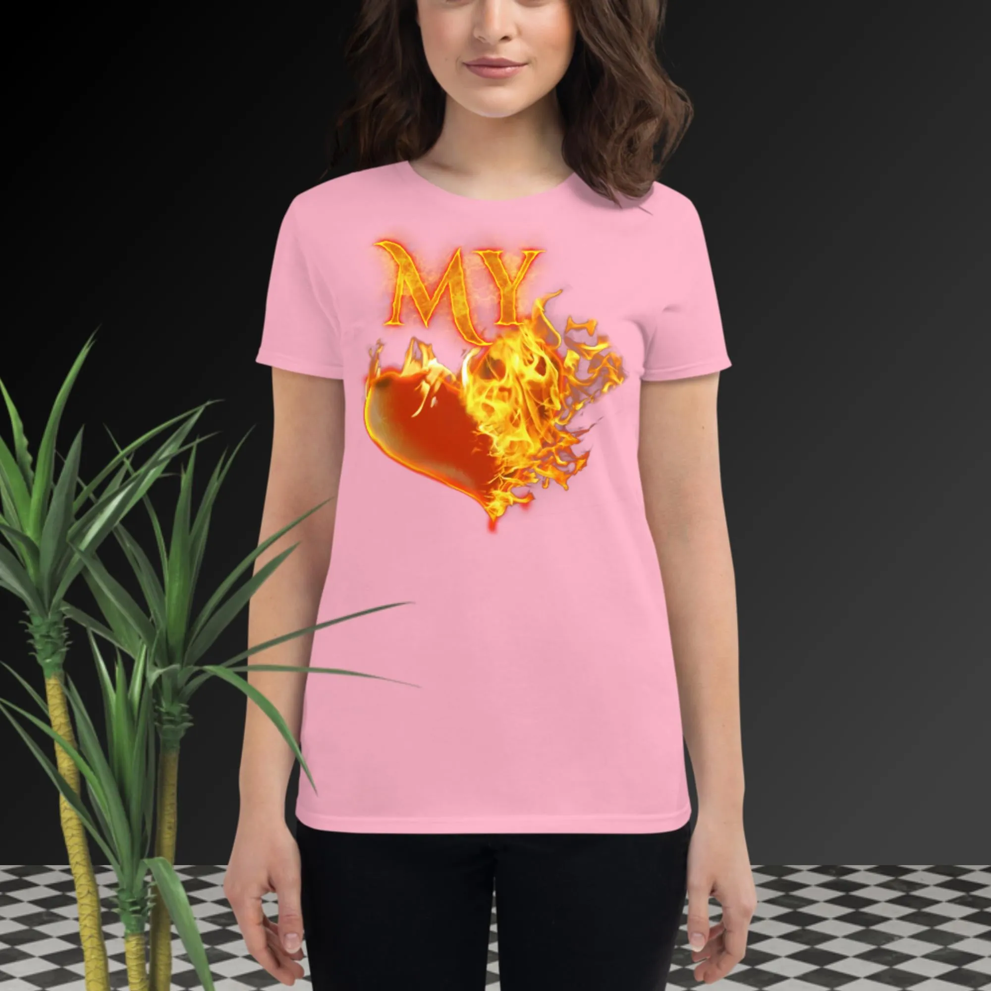 My Heart Burns For JESUS - Women's short sleeve t-shirt