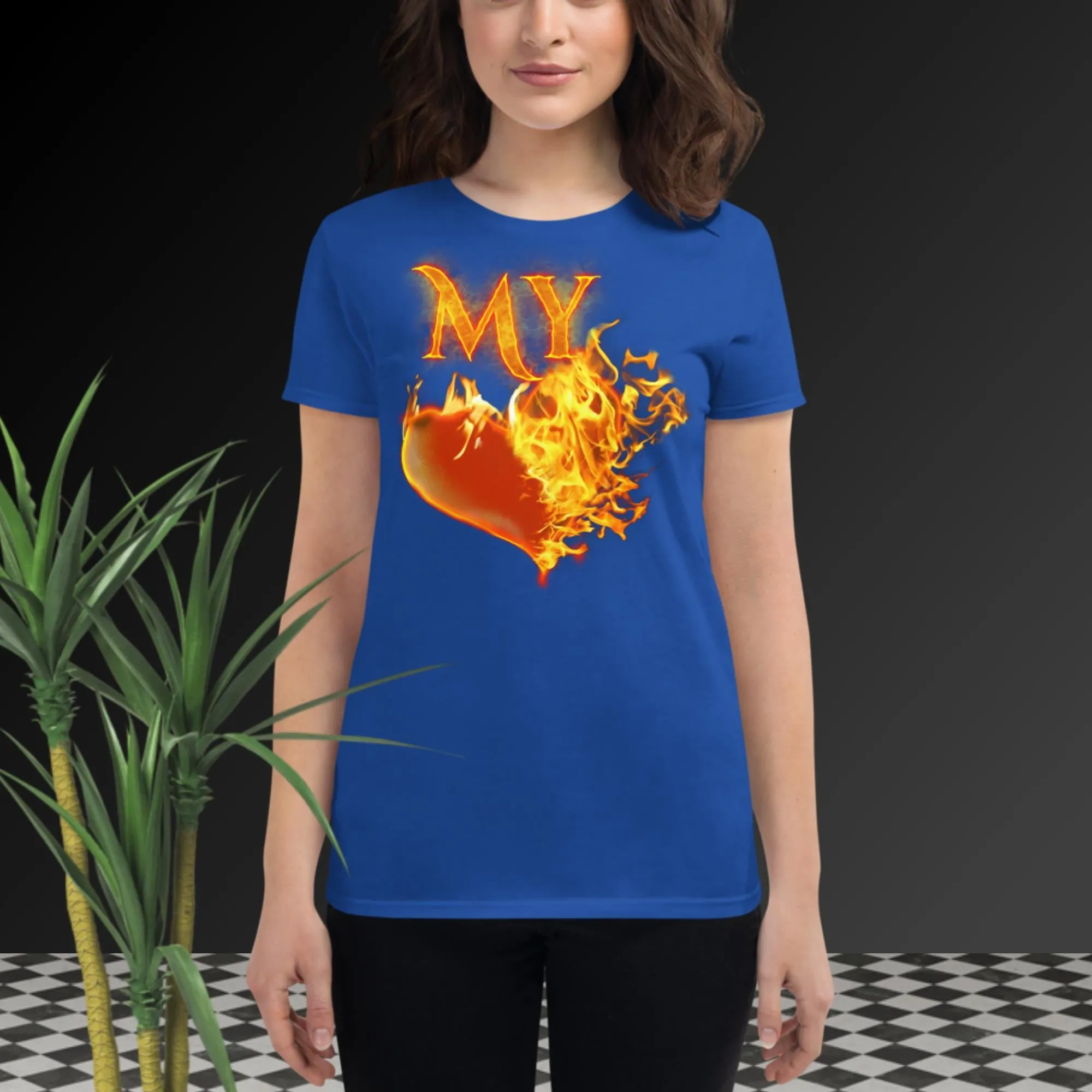 My Heart Burns For JESUS - Women's short sleeve t-shirt