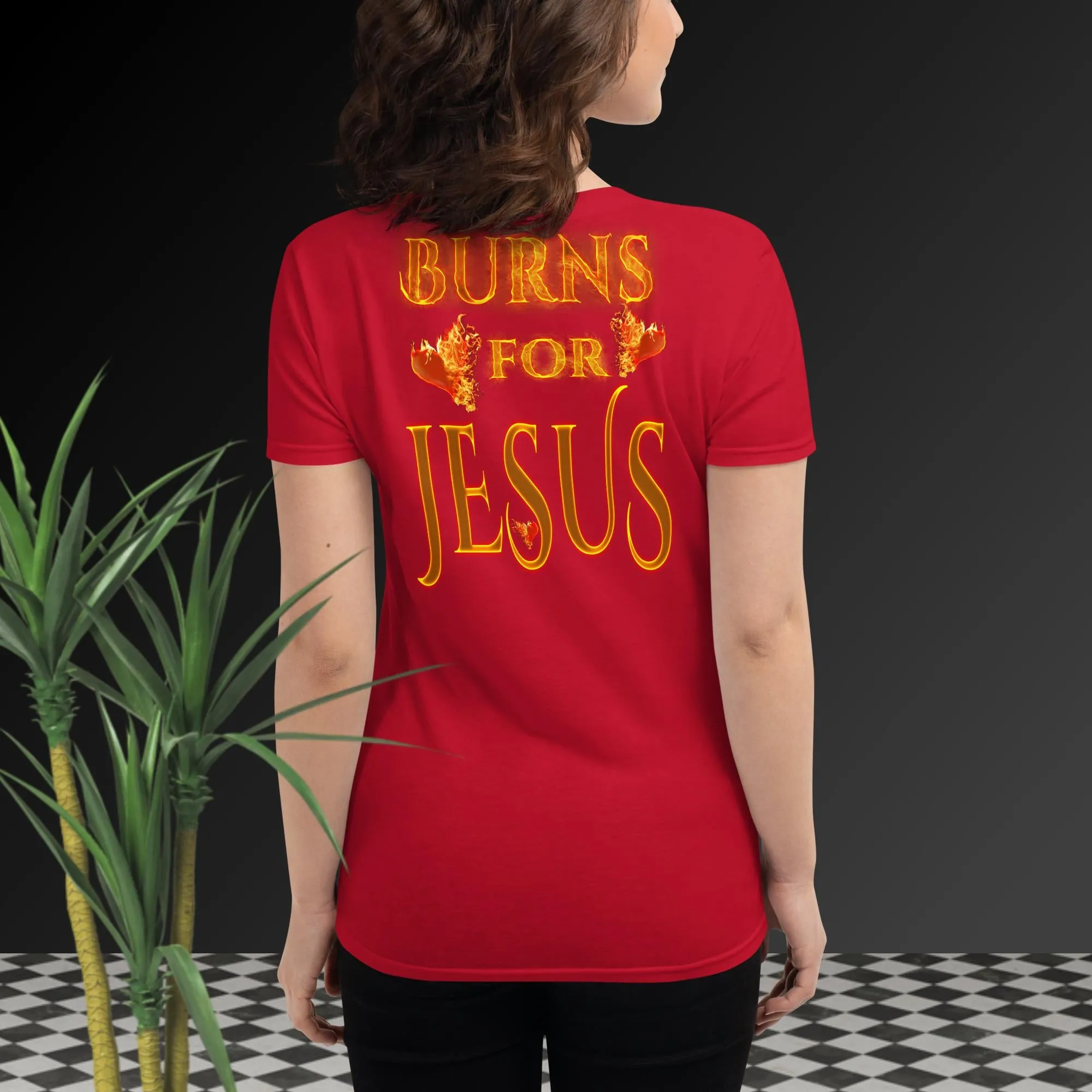 My Heart Burns For JESUS - Women's short sleeve t-shirt