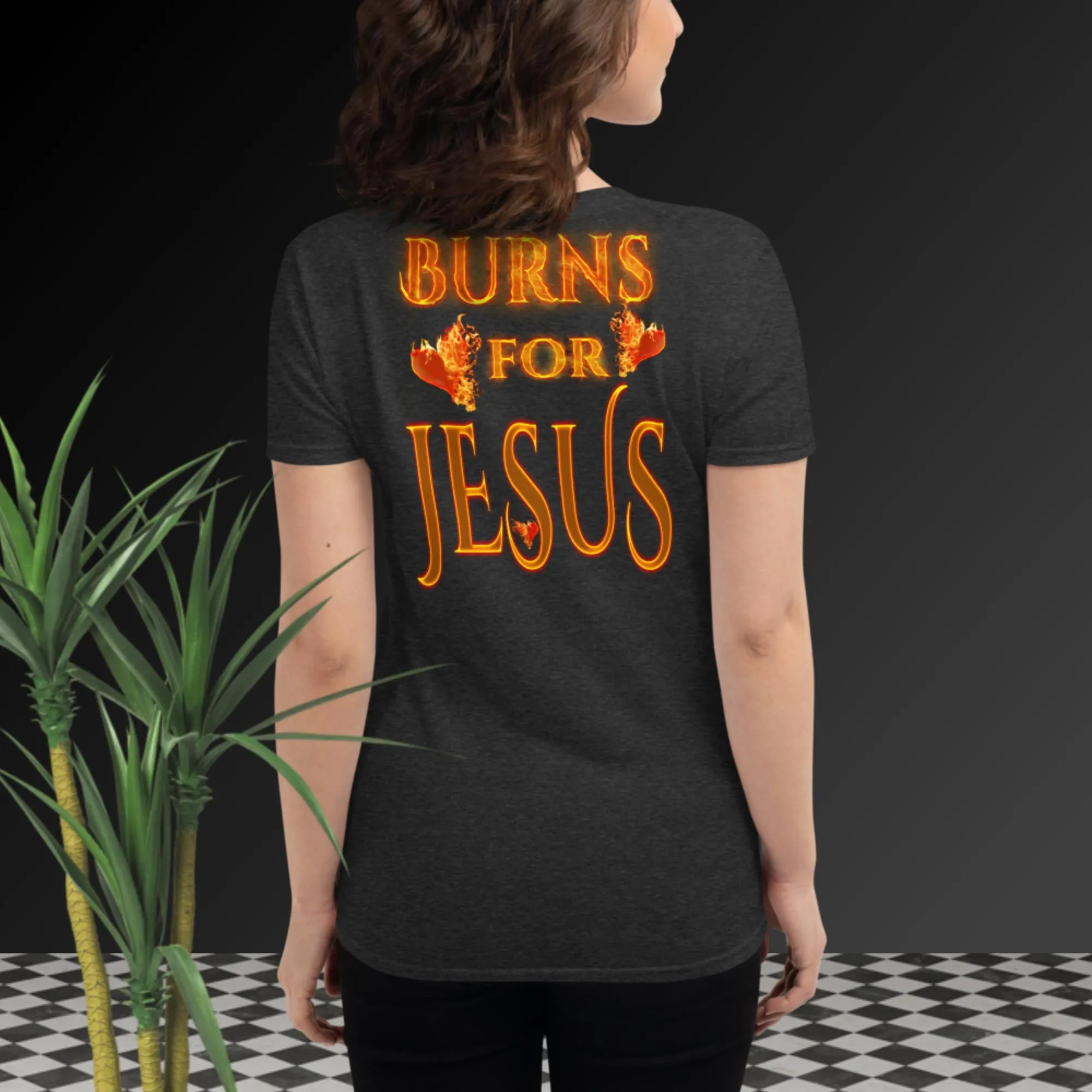 My Heart Burns For JESUS - Women's short sleeve t-shirt