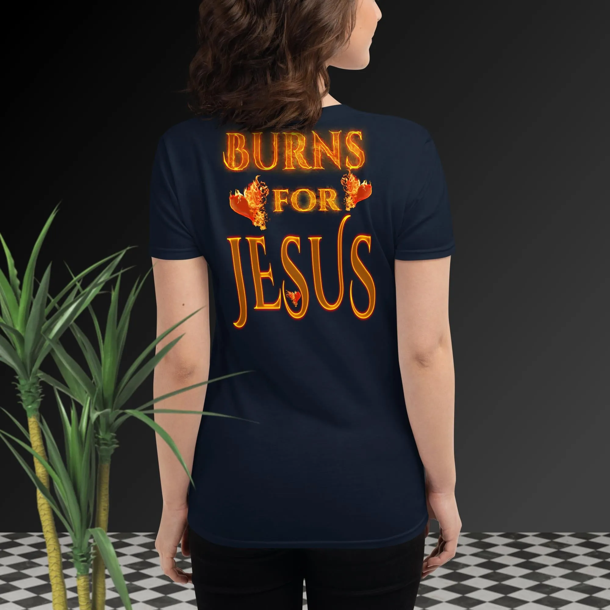My Heart Burns For JESUS - Women's short sleeve t-shirt