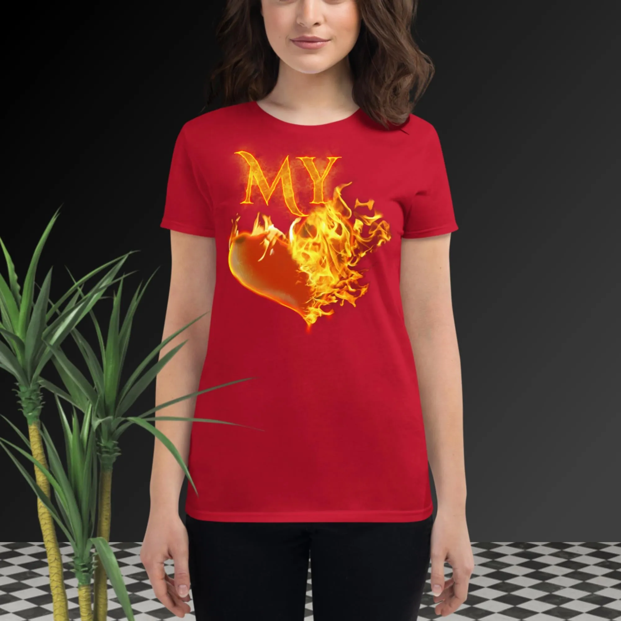 My Heart Burns For JESUS - Women's short sleeve t-shirt
