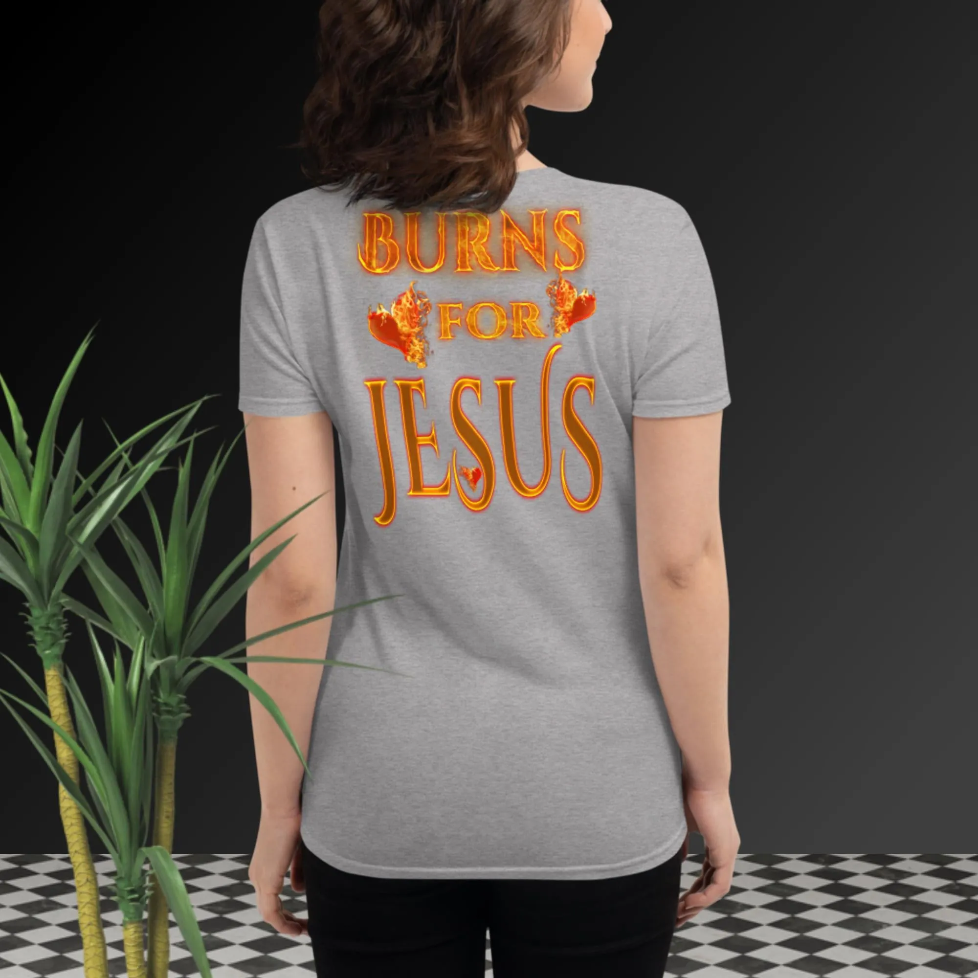 My Heart Burns For JESUS - Women's short sleeve t-shirt