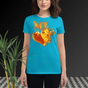 My Heart Burns For JESUS - Women's short sleeve t-shirt