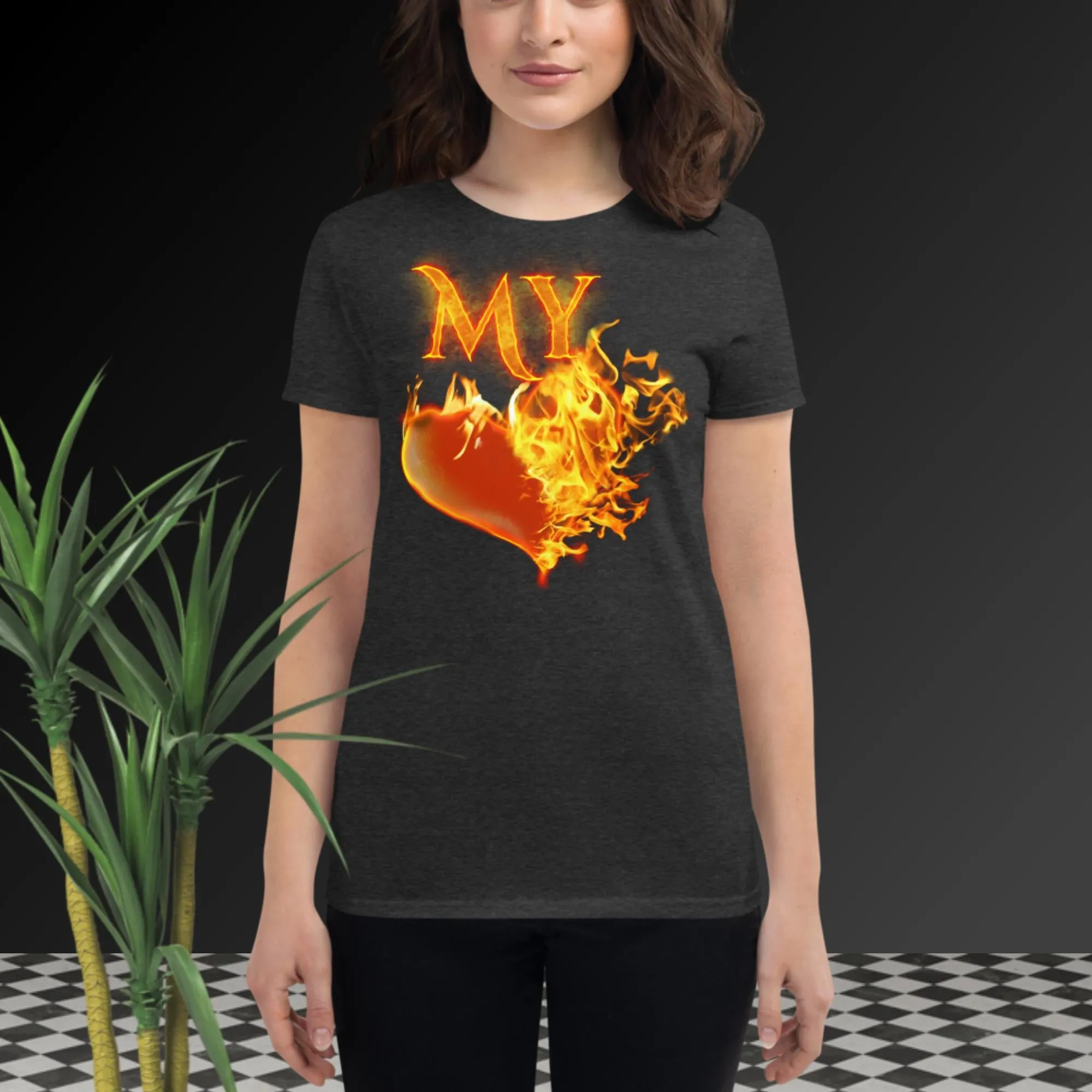 My Heart Burns For JESUS - Women's short sleeve t-shirt