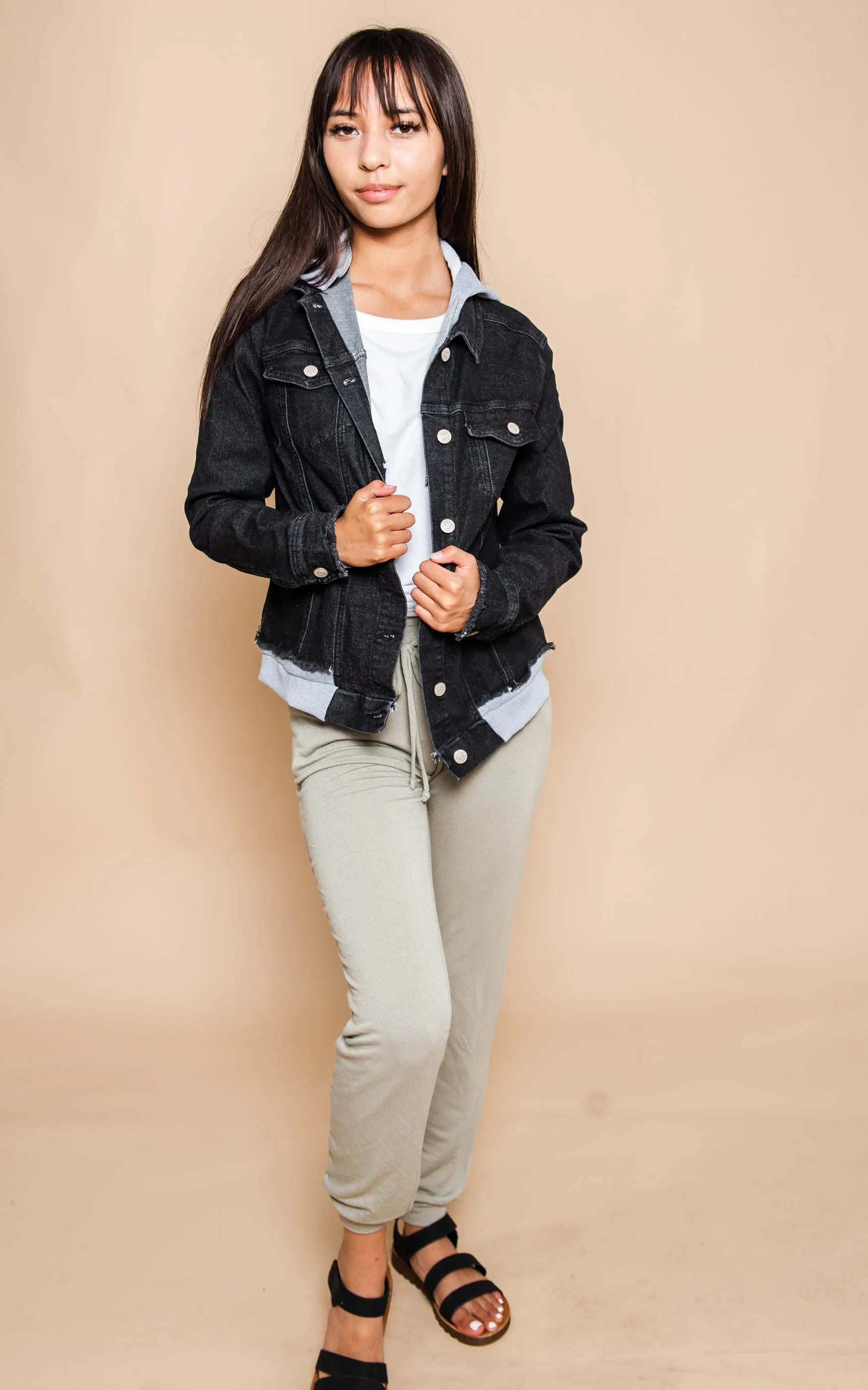 My Kind-Of Denim Jacket Black by White Birch