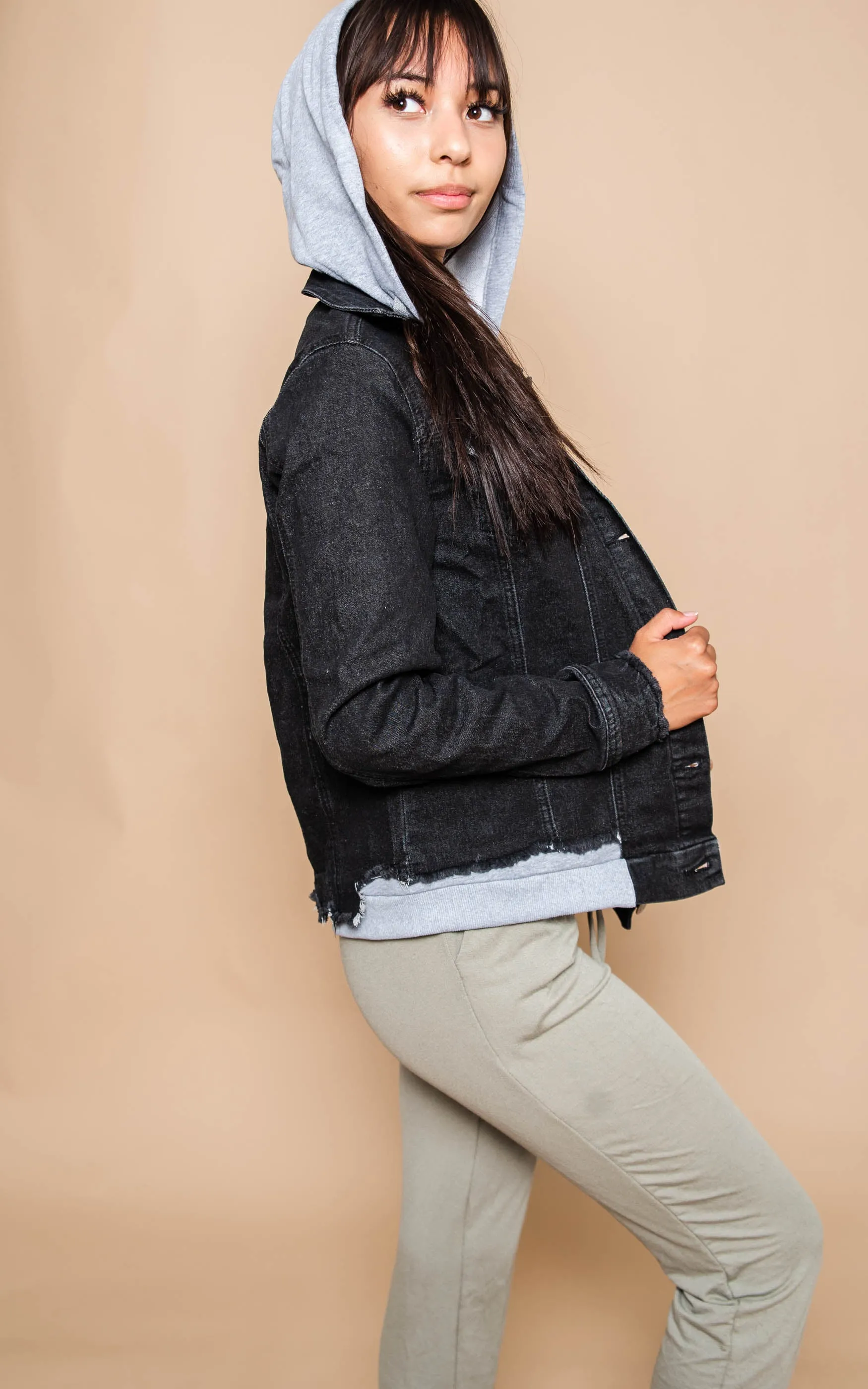 My Kind-Of Denim Jacket Black by White Birch