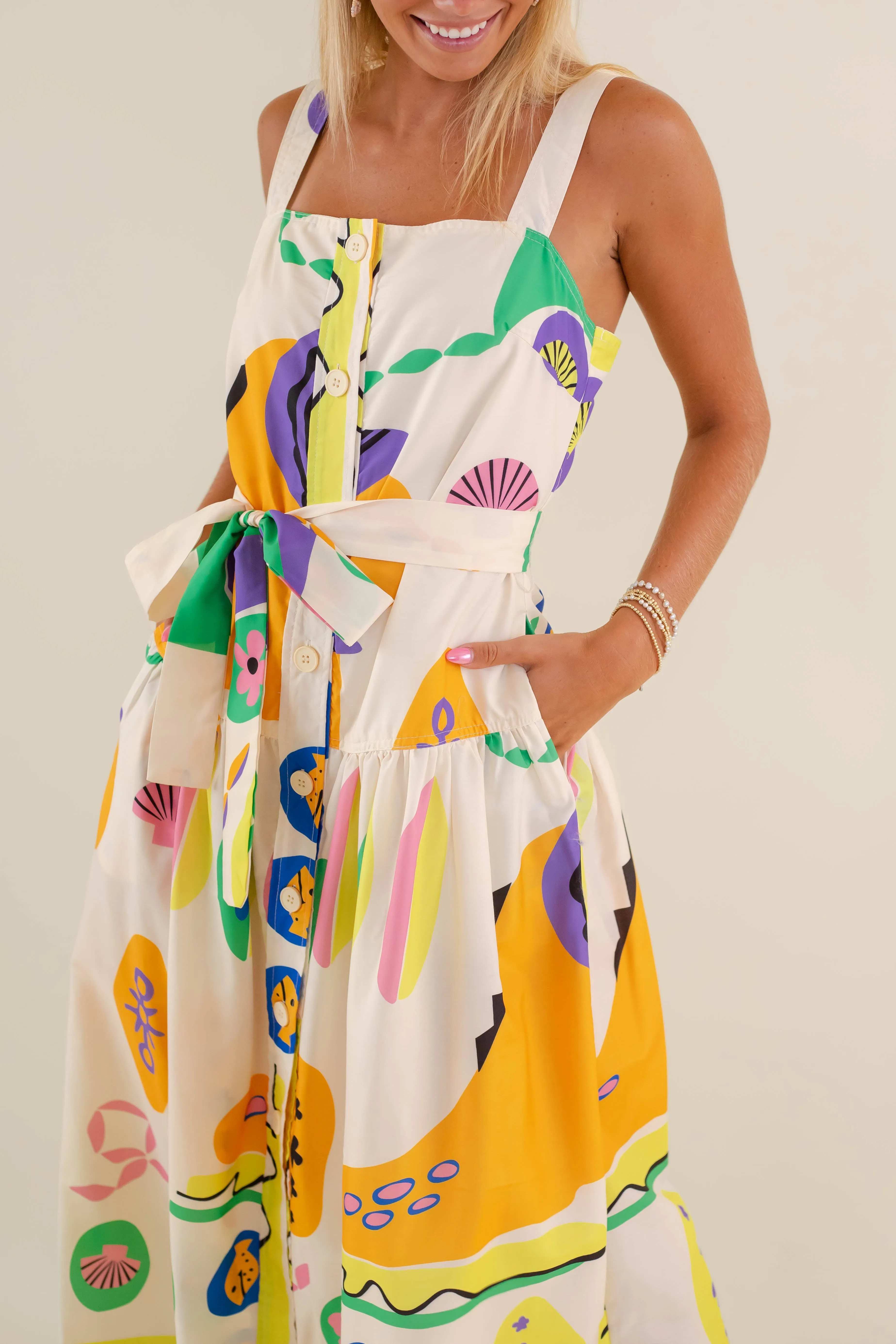 Contrast-Lining All Day My Next Move Maxi Dress