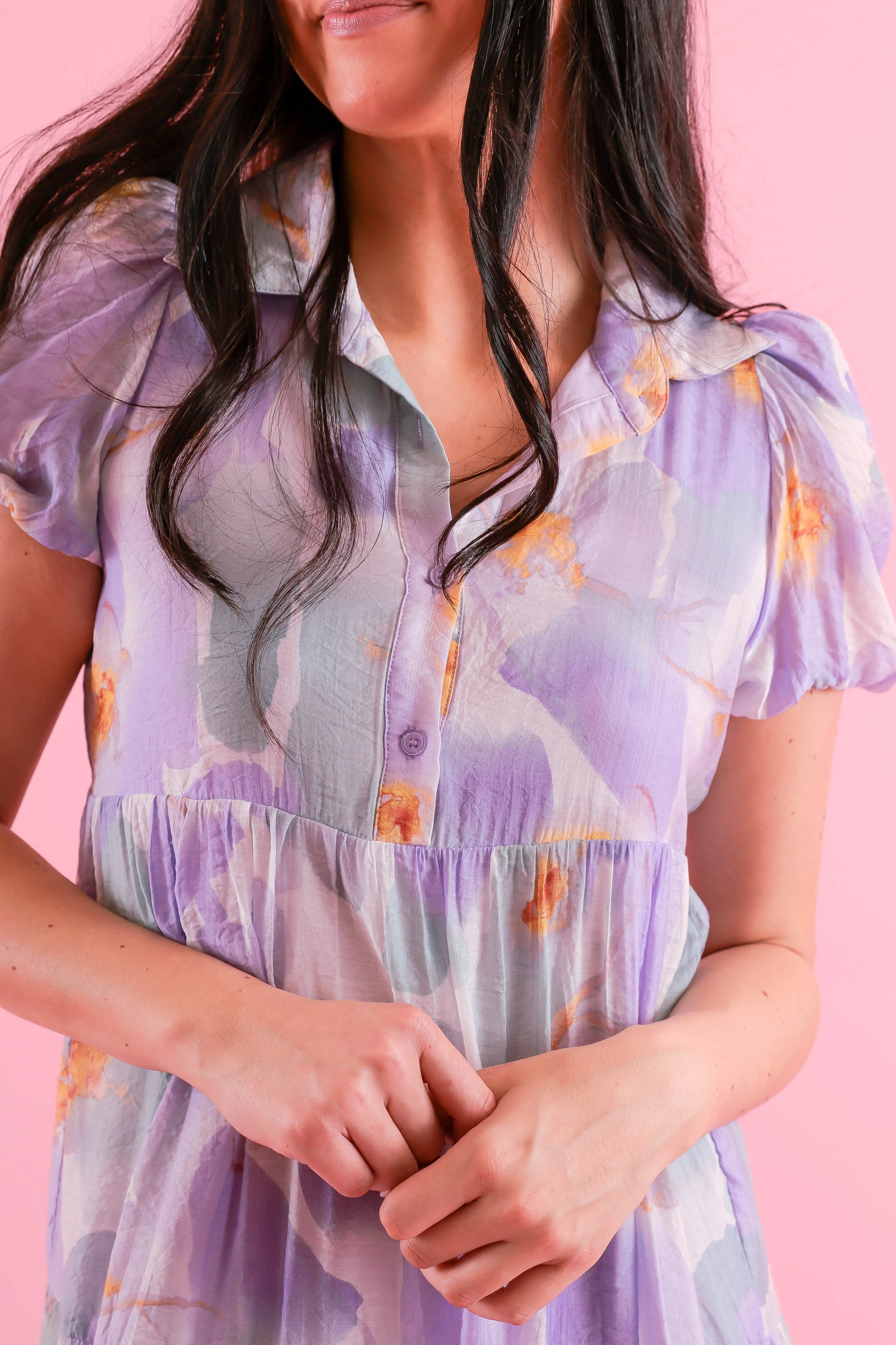 My Signature Look Midi Dress Flower Soft StretchableKnit