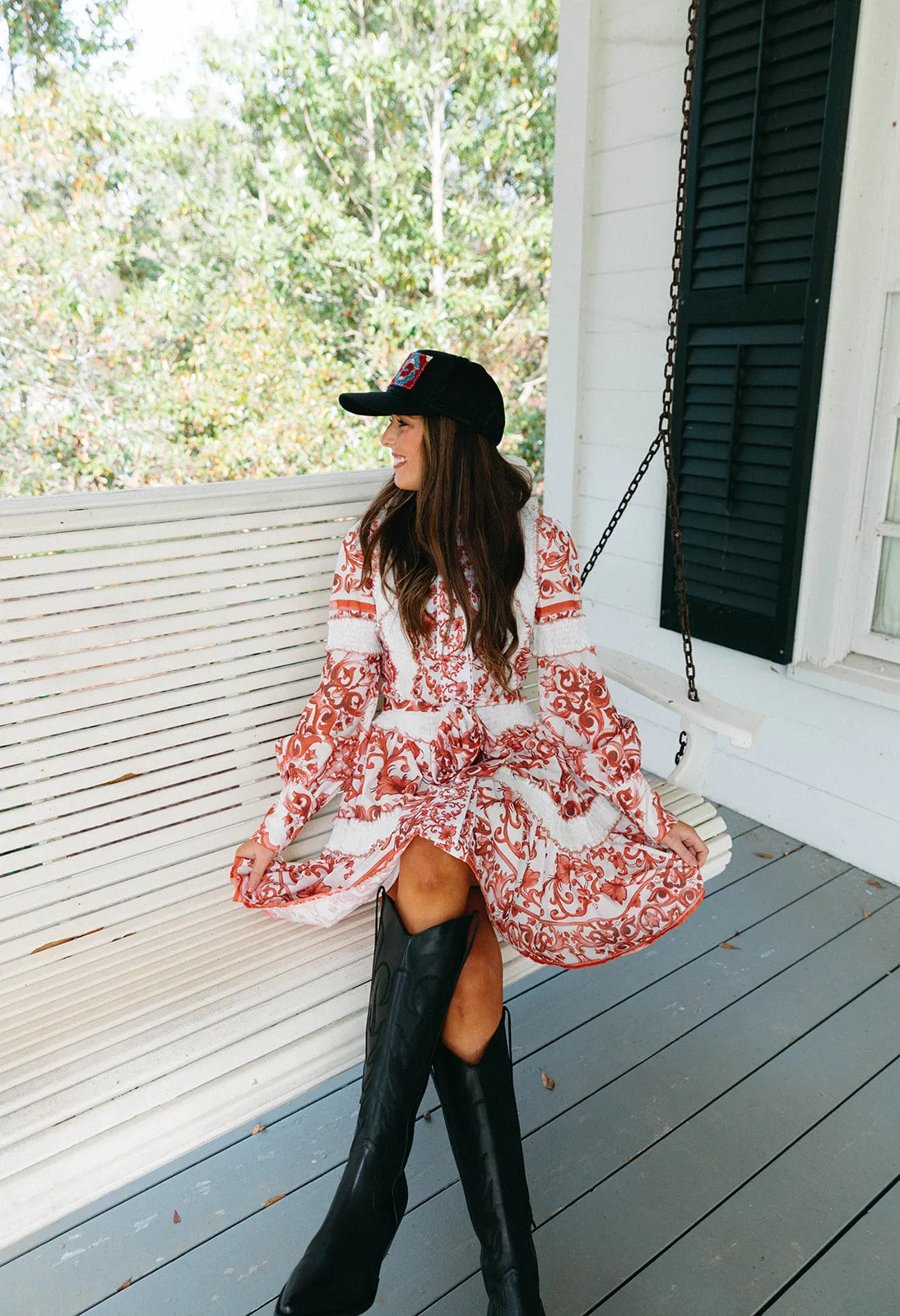Myla Frilly Dress - Red