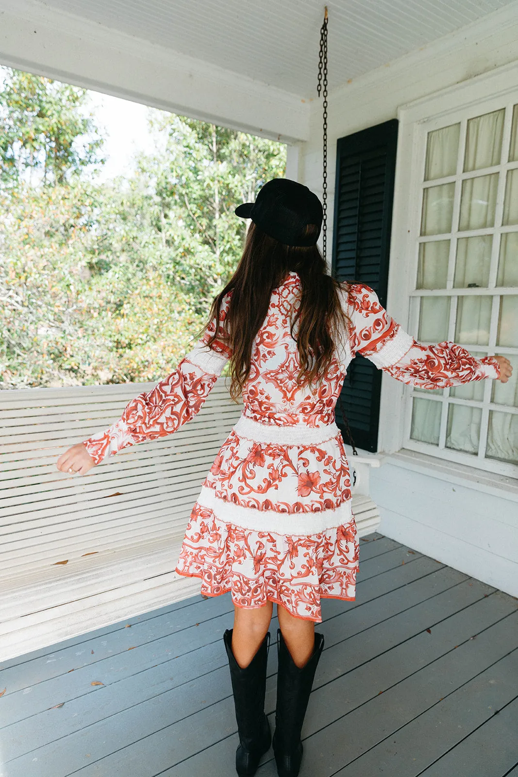 Myla Frilly Dress - Red