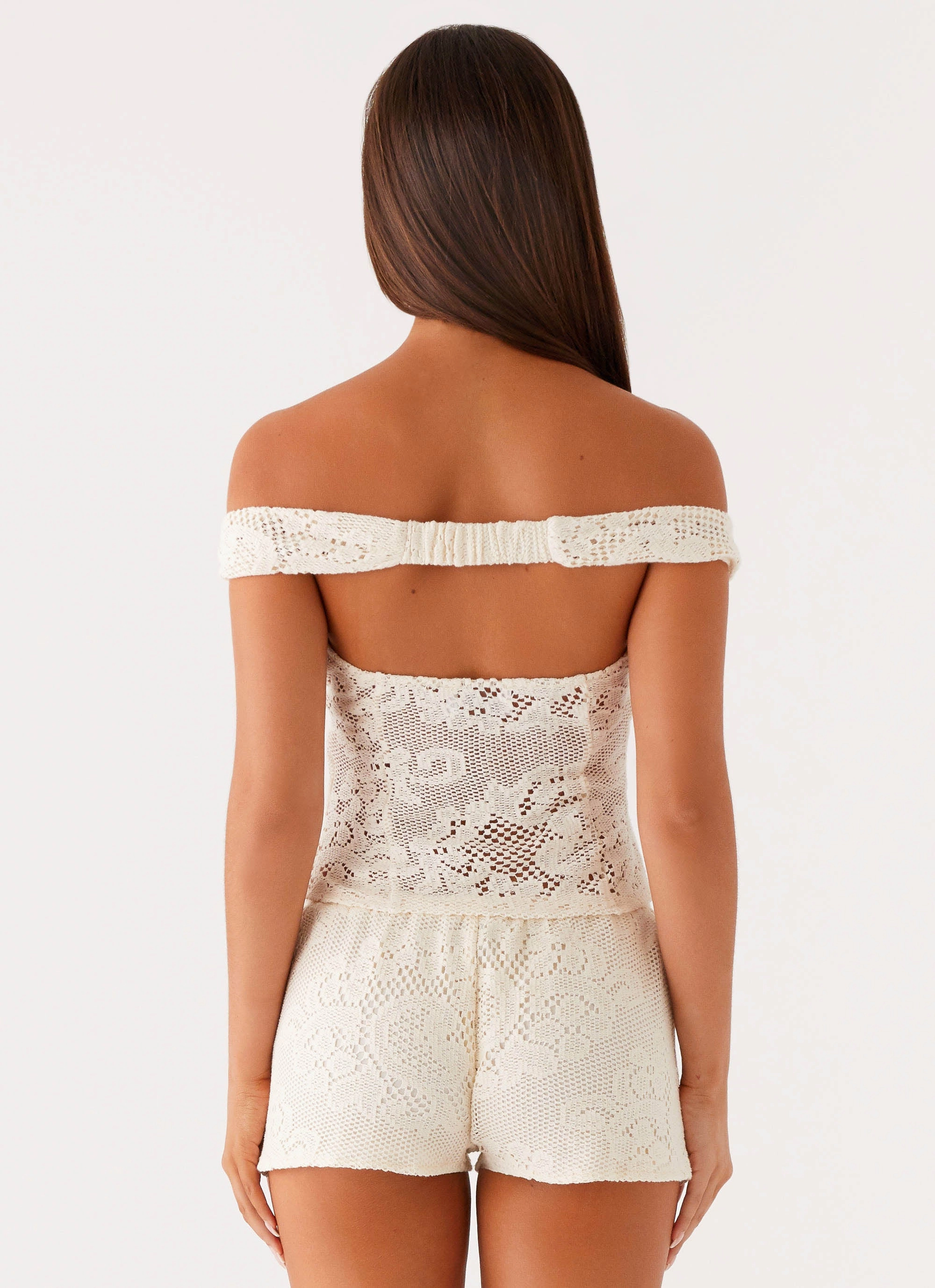 Nada Top - Ivory Layered Hem Reinforcement