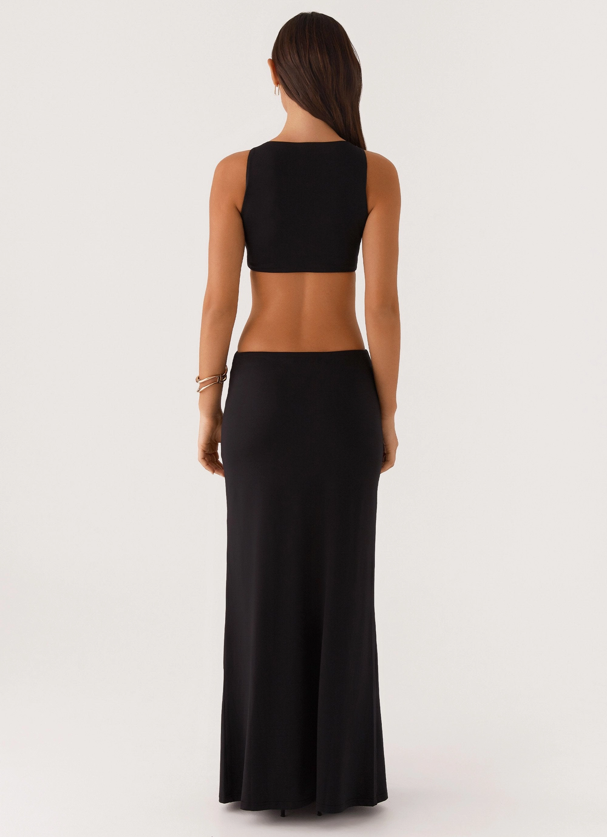 Nadiya Maxi Dress - Black Cut-Out-Detail
