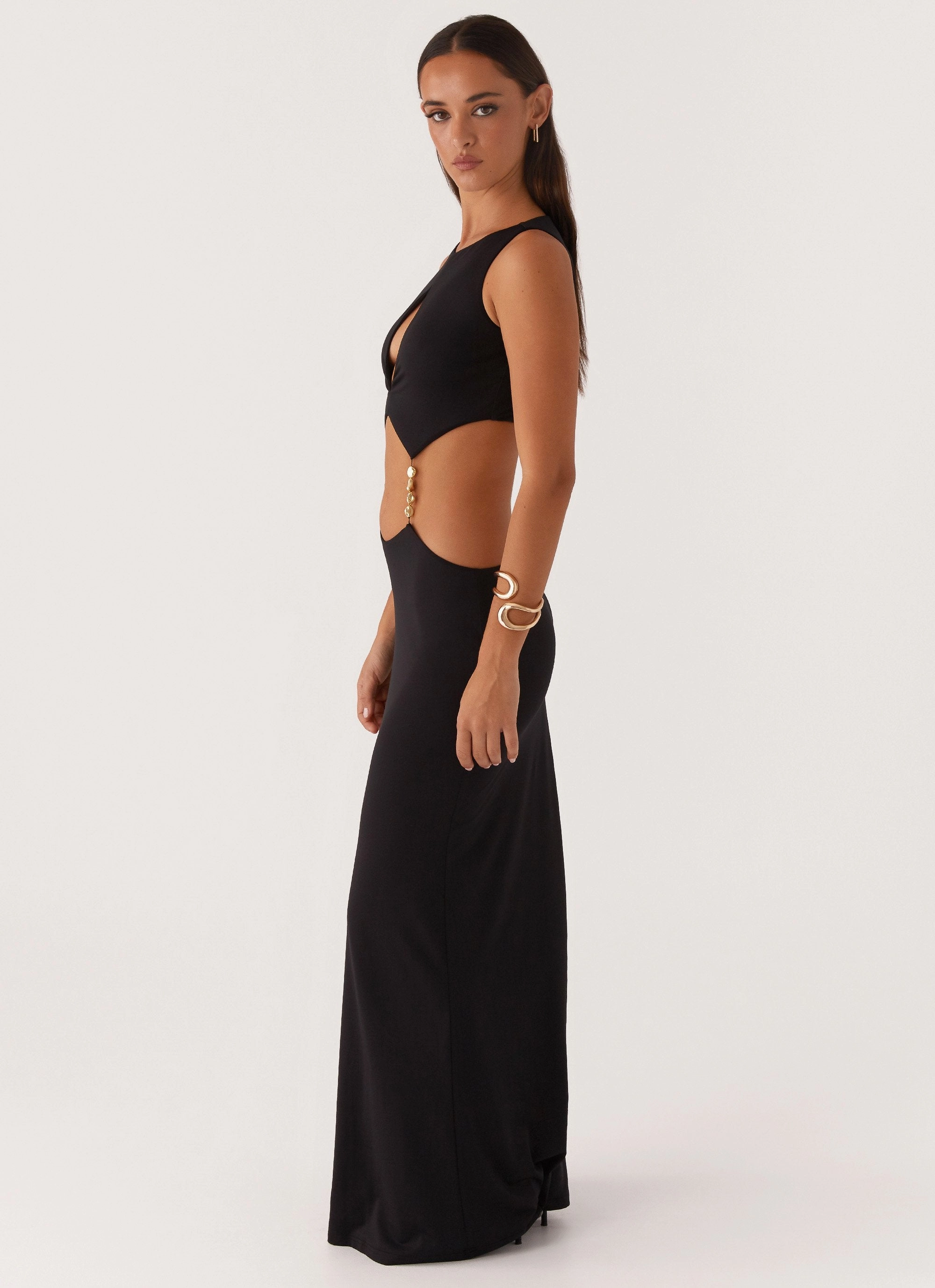 Nadiya Maxi Dress - Black Office Classic