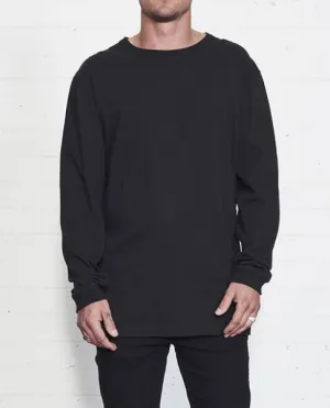 NANA JUDY Basic Crew LS Tee Black NM8070B