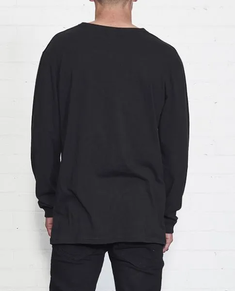 NANA JUDY Basic Crew LS Tee Black NM8070B