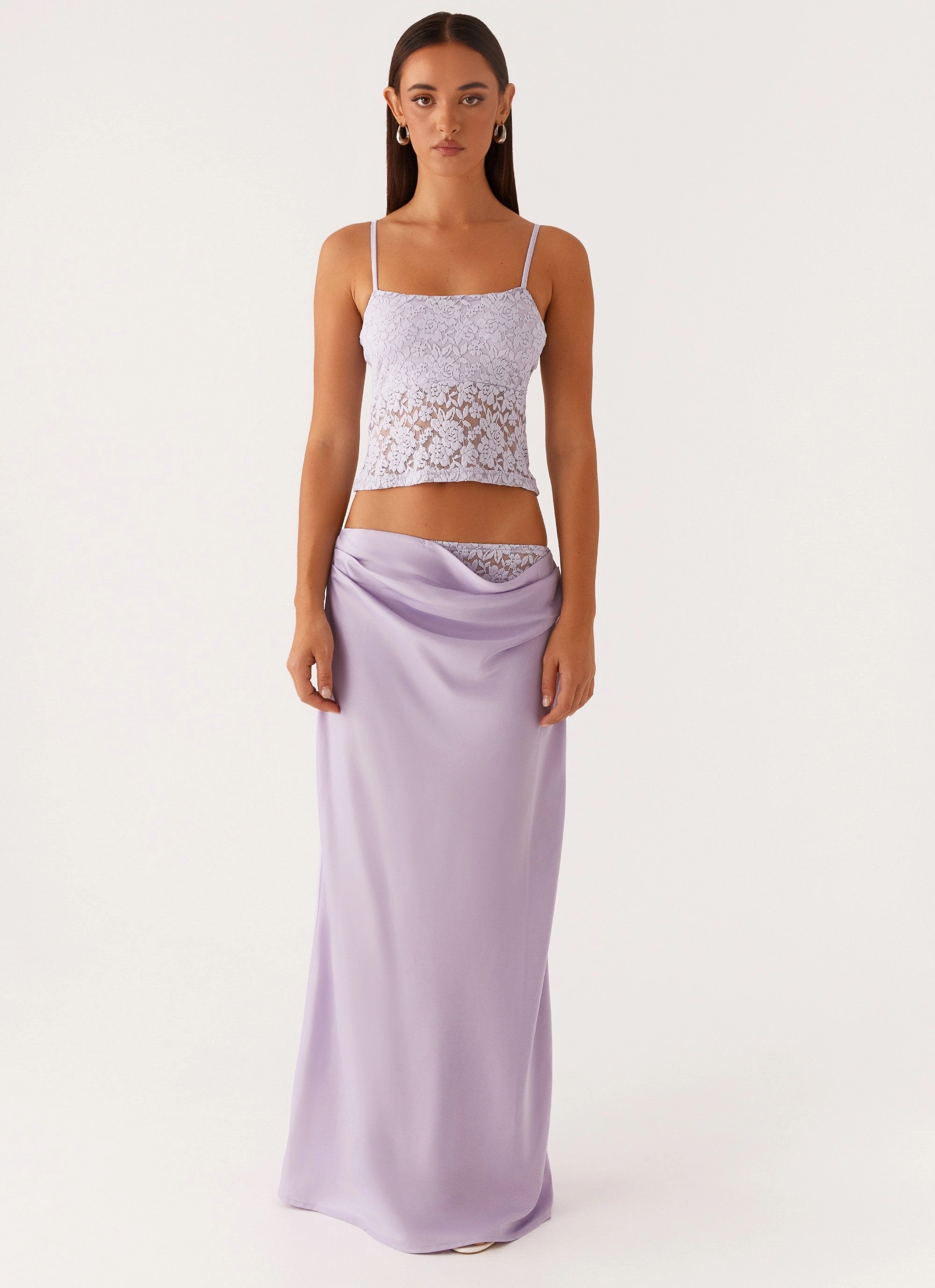 Nancy Lace Top - Lilac High Visibility Trim