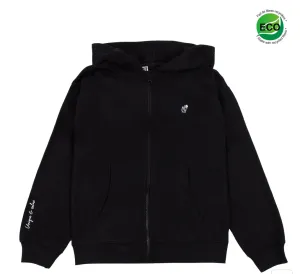 Nano Loungewear Zip Hoodie in Black: Size 4 to 16 Years