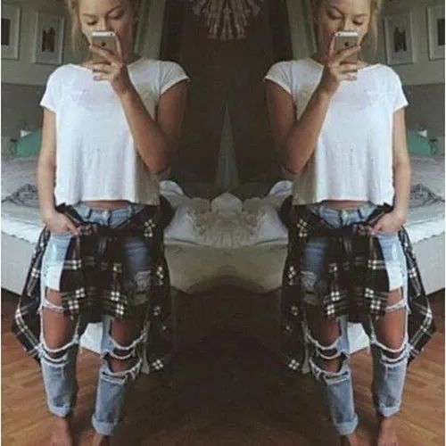 NARU: Loose Fit Destroyed Loose Jeans