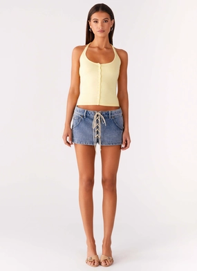 Nashville Denim Skort - Blue No Pinch Stretch Layer Fit