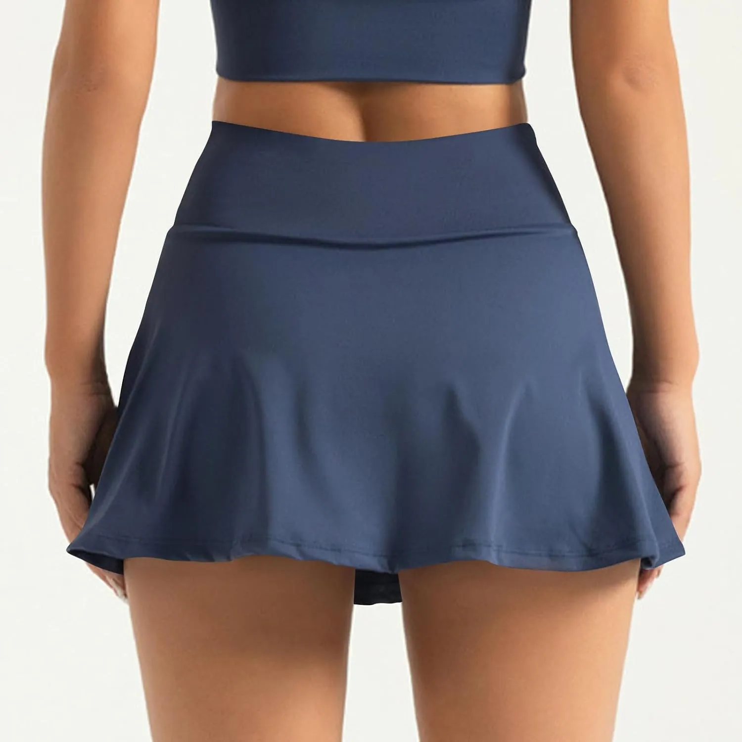NATHGAM Women's Tennis Skirts High Waisted Tummy Control Pleated Golf Swim Skorts Summer Athletic Running Sports Mini Skorts