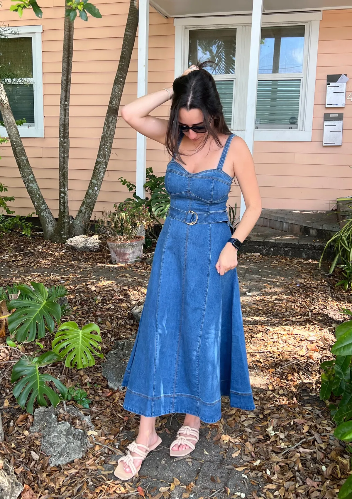 Resort Outfit Rosanne Midi Denim Dress
