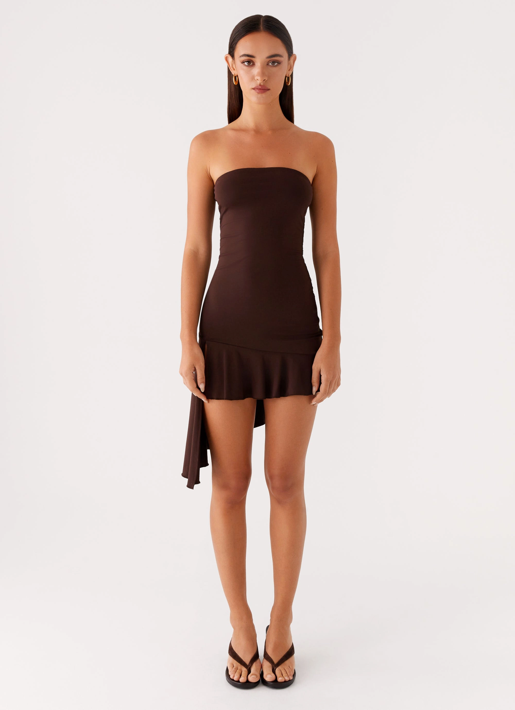 Arianne Mini Dress - Chocolate bold appearance