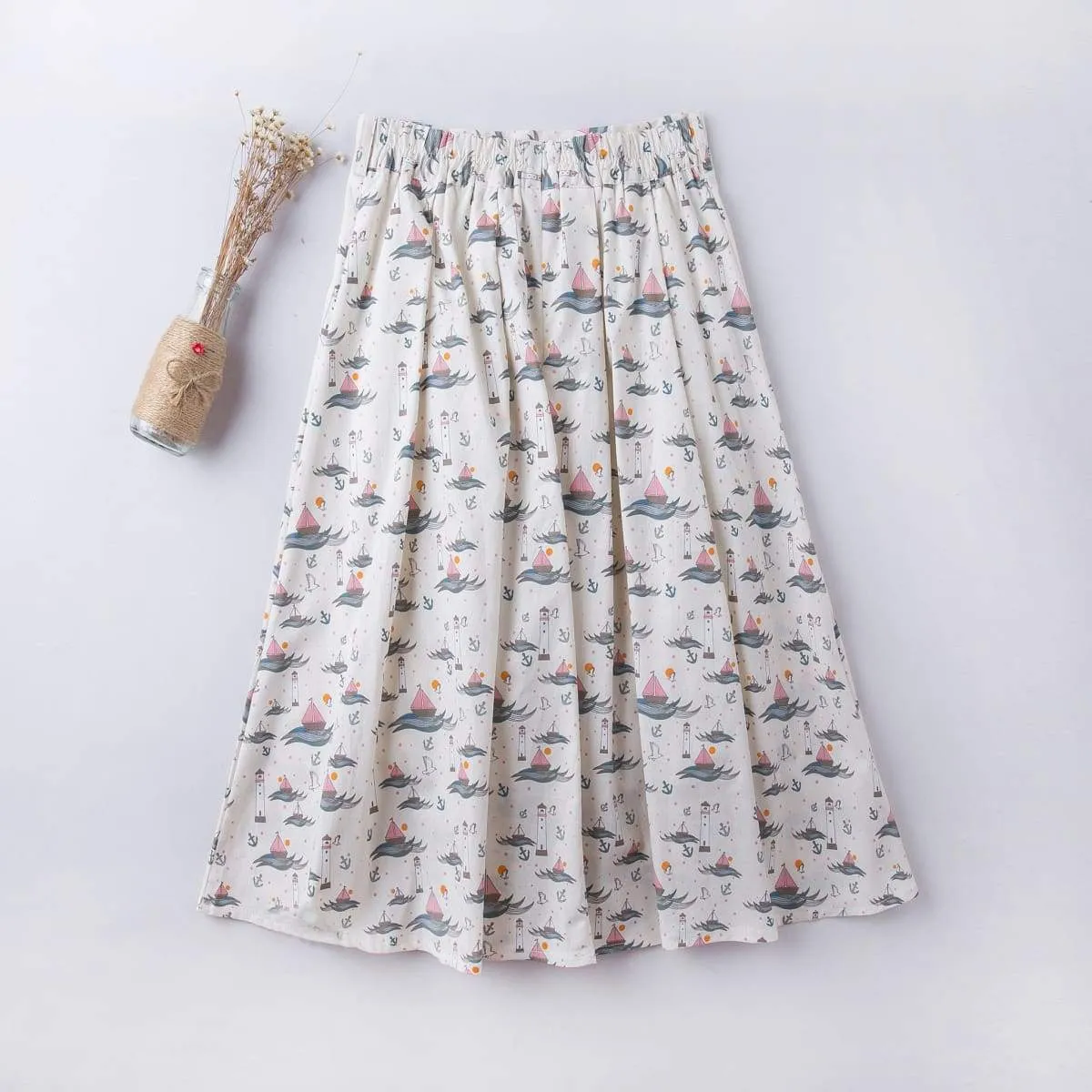 Nautical Sailing Boats A-Line Skirt